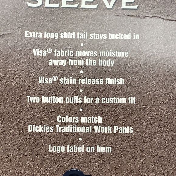 Dickies 574 Extra Long Tail Work Wear Shirt Mens XL Button Top Long Sleeve Blue - Picture 6 of 9